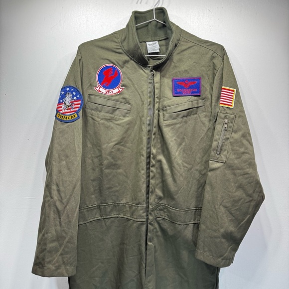 Top Gun Goose Nick Bradshaw Costume Val Kilmer Flight Mechanic Jumpsuit S-M - Picture 5 of 13